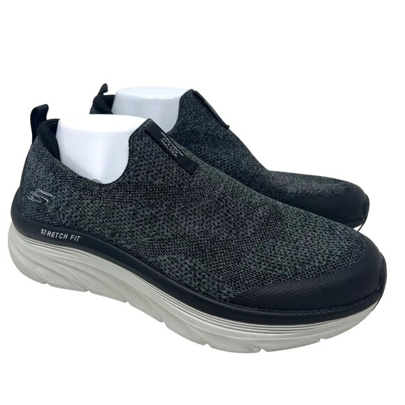 Skechers D\'Lux Mens Mesh Gray‎ Extra Wide Sneaker 232163WW Slip On Size 9.5WW